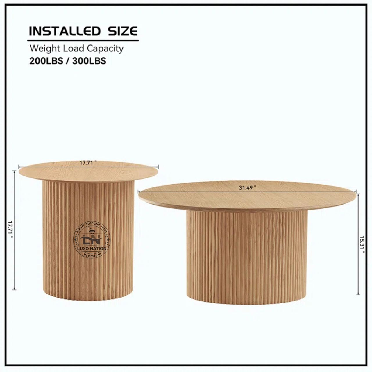 Luxo Nation Teak Wood Coffee Table – Durable & Long-Lasting Design